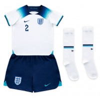 Echipament fotbal Anglia Kyle Walker #2 Tricou Acasa Mondial 2022 pentru copii maneca scurta (+ Pantaloni scurti)